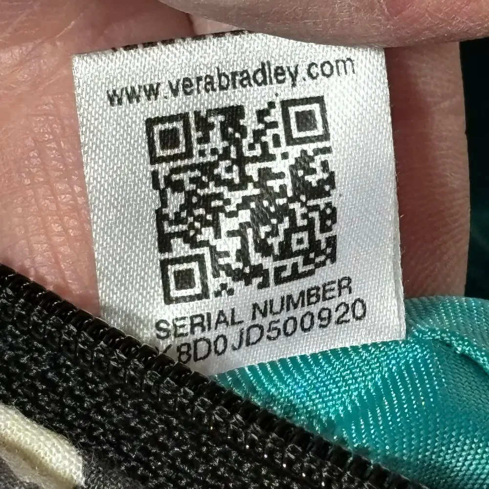 Vera Bradley quilted shoulder crossbody bag purse black gray quilted cotton
